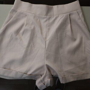 SHEIN Khaki High-Waisted Dress Shorts - Size Small